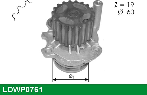 LUCAS LDWP0761 - Водяной насос www.autospares.lv