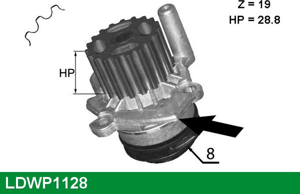 LUCAS LDWP1128 - Ūdenssūknis www.autospares.lv