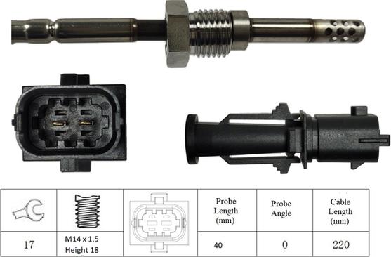 LUCAS LGS6093 - Датчик, температура выхлопных газов www.autospares.lv