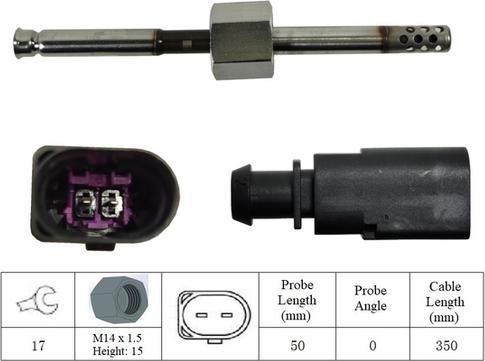 LUCAS LGS6046 - Датчик, температура выхлопных газов www.autospares.lv