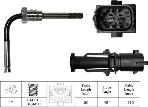 LUCAS LGS6067 - Devējs, Izplūdes gāzu temperatūra www.autospares.lv