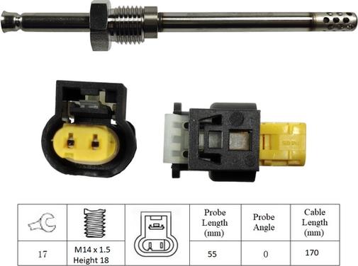 LUCAS LGS6000 - Devējs, Izplūdes gāzu temperatūra www.autospares.lv