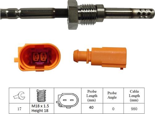 LUCAS LGS6031 - Датчик, температура выхлопных газов www.autospares.lv