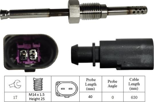 LUCAS LGS6032 - Датчик, температура выхлопных газов www.autospares.lv