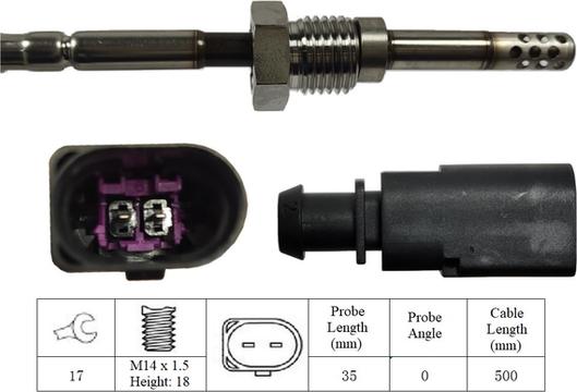 LUCAS LGS6027 - Датчик, температура выхлопных газов www.autospares.lv