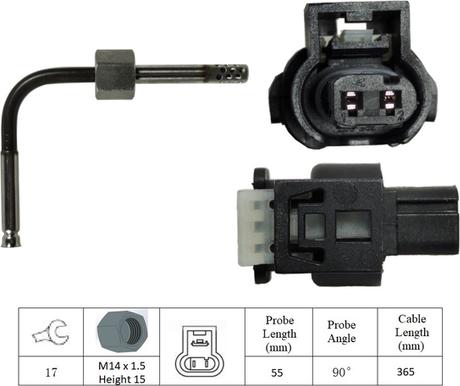 LUCAS LGS7262 - Датчик, температура выхлопных газов www.autospares.lv