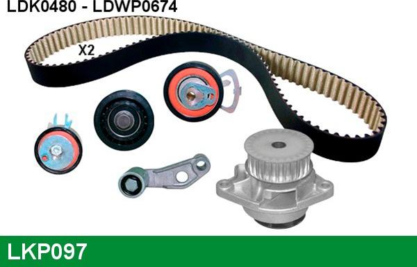 LUCAS LKP097 - Водяной насос + комплект зубчатого ремня ГРМ www.autospares.lv