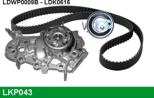 LUCAS LKP043 - Водяной насос + комплект зубчатого ремня ГРМ www.autospares.lv