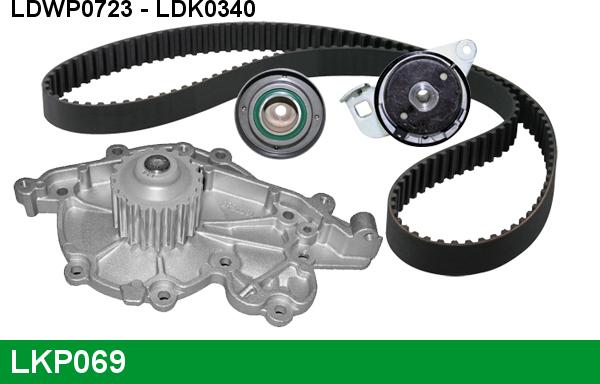 LUCAS LKP069 - Водяной насос + комплект зубчатого ремня ГРМ www.autospares.lv