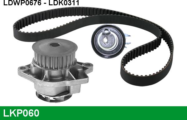 LUCAS LKP060 - Водяной насос + комплект зубчатого ремня ГРМ www.autospares.lv