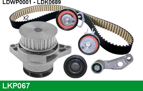 LUCAS LKP067 - Водяной насос + комплект зубчатого ремня ГРМ www.autospares.lv