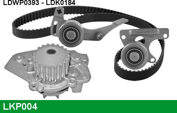 LUCAS LKP004 - Ūdenssūknis + Zobsiksnas komplekts www.autospares.lv