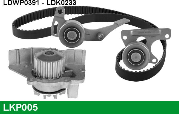 LUCAS LKP005 - Ūdenssūknis + Zobsiksnas komplekts www.autospares.lv