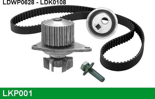 LUCAS LKP001 - Водяной насос + комплект зубчатого ремня ГРМ www.autospares.lv