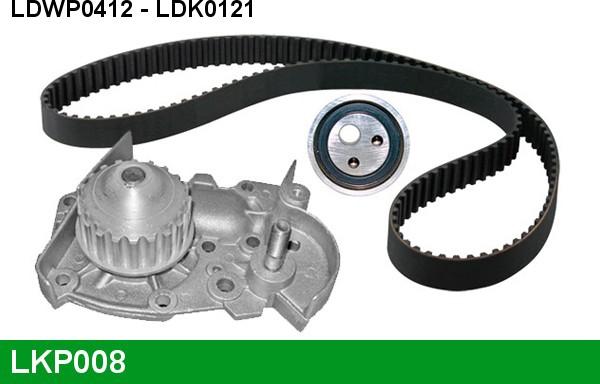 LUCAS LKP008 - Водяной насос + комплект зубчатого ремня ГРМ www.autospares.lv