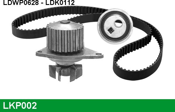 LUCAS LKP002 - Водяной насос + комплект зубчатого ремня ГРМ www.autospares.lv