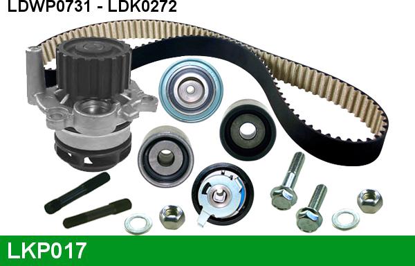 LUCAS LKP017 - Водяной насос + комплект зубчатого ремня ГРМ www.autospares.lv