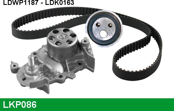 LUCAS LKP086 - Водяной насос + комплект зубчатого ремня ГРМ www.autospares.lv