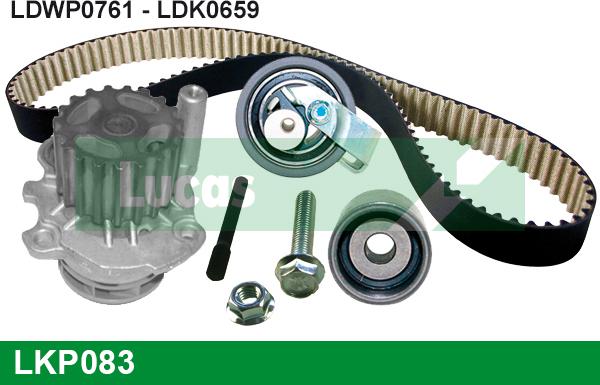 LUCAS LKP083 - Водяной насос + комплект зубчатого ремня ГРМ www.autospares.lv