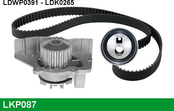 LUCAS LKP087 - Ūdenssūknis + Zobsiksnas komplekts www.autospares.lv