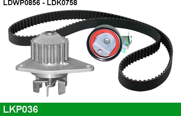 LUCAS LKP036 - Ūdenssūknis + Zobsiksnas komplekts www.autospares.lv