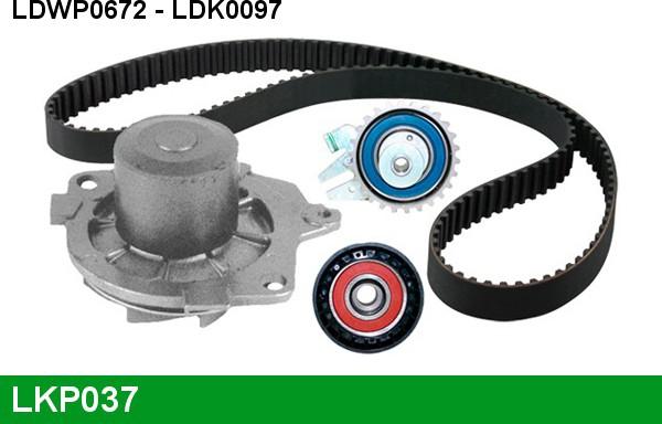 LUCAS LKP037 - Водяной насос + комплект зубчатого ремня ГРМ www.autospares.lv