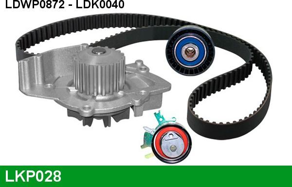 LUCAS LKP028 - Водяной насос + комплект зубчатого ремня ГРМ www.autospares.lv