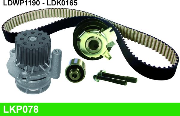 LUCAS LKP078 - Водяной насос + комплект зубчатого ремня ГРМ www.autospares.lv