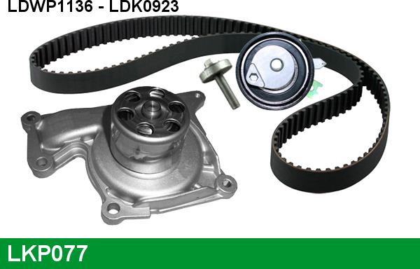 LUCAS LKP077 - Ūdenssūknis + Zobsiksnas komplekts autospares.lv