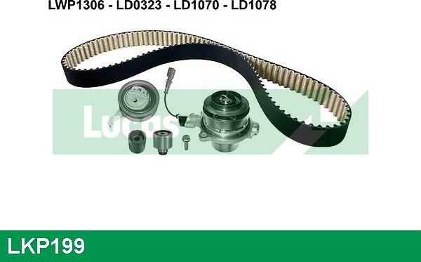 LUCAS LKP199 - Водяной насос + комплект зубчатого ремня ГРМ www.autospares.lv