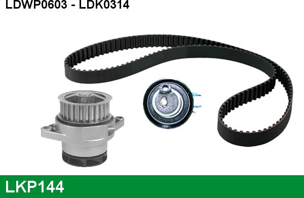 LUCAS LKP144 - Водяной насос + комплект зубчатого ремня ГРМ www.autospares.lv