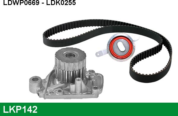 LUCAS LKP142 - Водяной насос + комплект зубчатого ремня ГРМ www.autospares.lv