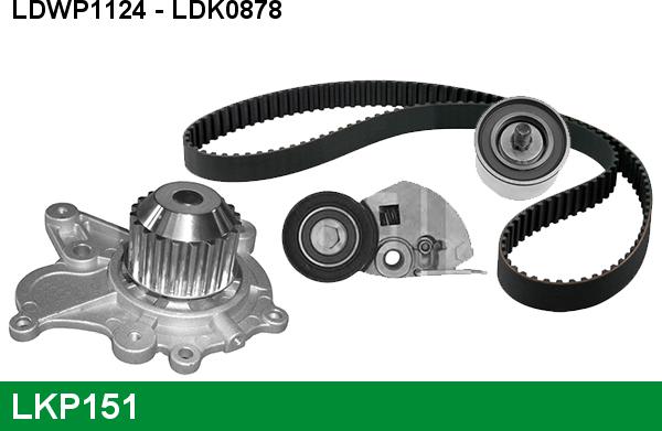 LUCAS LKP151 - Ūdenssūknis + Zobsiksnas komplekts www.autospares.lv