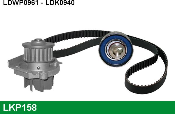 LUCAS LKP158 - Ūdenssūknis + Zobsiksnas komplekts www.autospares.lv