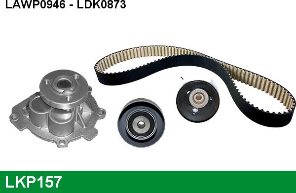 LUCAS LKP157 - Ūdenssūknis + Zobsiksnas komplekts autospares.lv