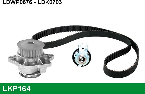 LUCAS LKP164 - Водяной насос + комплект зубчатого ремня ГРМ www.autospares.lv