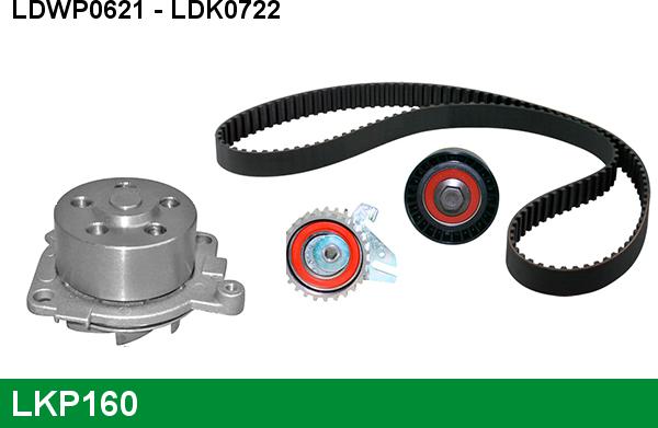 LUCAS LKP160 - Водяной насос + комплект зубчатого ремня ГРМ www.autospares.lv