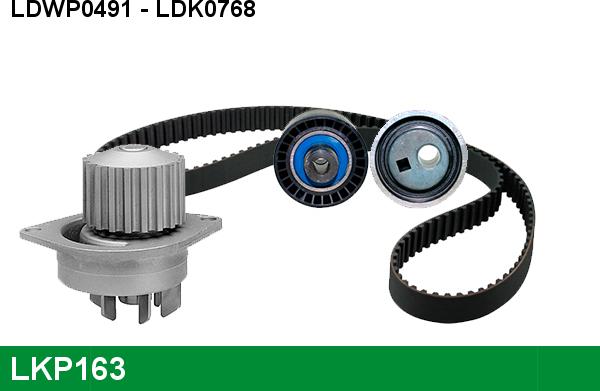 LUCAS LKP163 - Водяной насос + комплект зубчатого ремня ГРМ www.autospares.lv