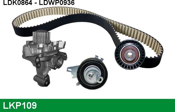 LUCAS LKP109 - Водяной насос + комплект зубчатого ремня ГРМ www.autospares.lv