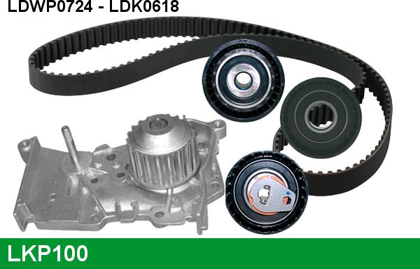 LUCAS LKP100 - Ūdenssūknis + Zobsiksnas komplekts www.autospares.lv