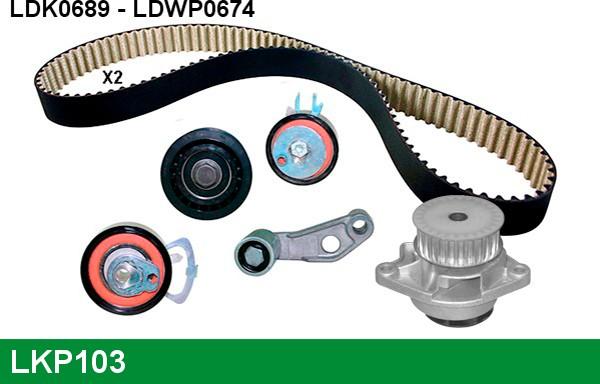 LUCAS LKP103 - Водяной насос + комплект зубчатого ремня ГРМ www.autospares.lv