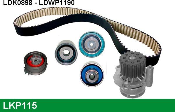 LUCAS LKP115 - Водяной насос + комплект зубчатого ремня ГРМ www.autospares.lv