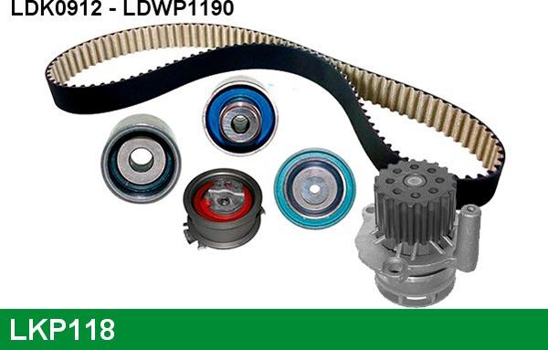 LUCAS LKP118 - Водяной насос + комплект зубчатого ремня ГРМ www.autospares.lv