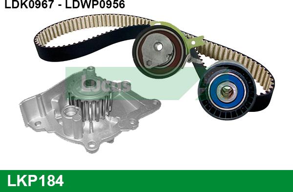 LUCAS LKP184 - Ūdenssūknis + Zobsiksnas komplekts autospares.lv