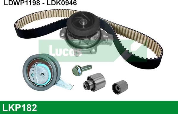 LUCAS LKP182 - Водяной насос + комплект зубчатого ремня ГРМ www.autospares.lv