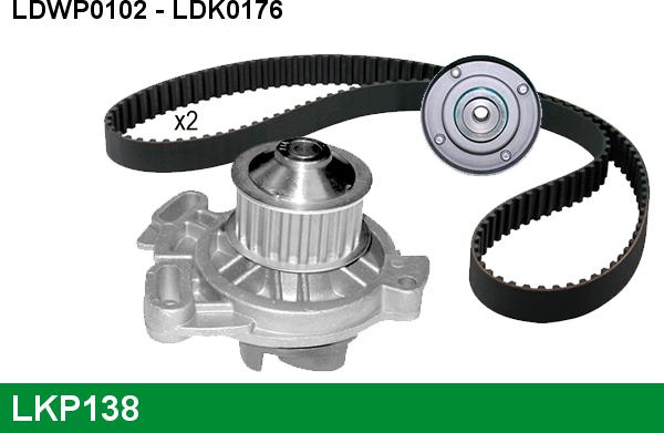 LUCAS LKP138 - Ūdenssūknis + Zobsiksnas komplekts www.autospares.lv