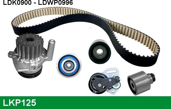 LUCAS LKP125 - Водяной насос + комплект зубчатого ремня ГРМ www.autospares.lv