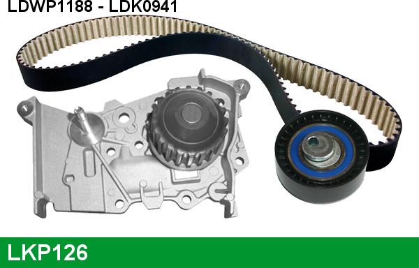 LUCAS LKP126 - Ūdenssūknis + Zobsiksnas komplekts www.autospares.lv