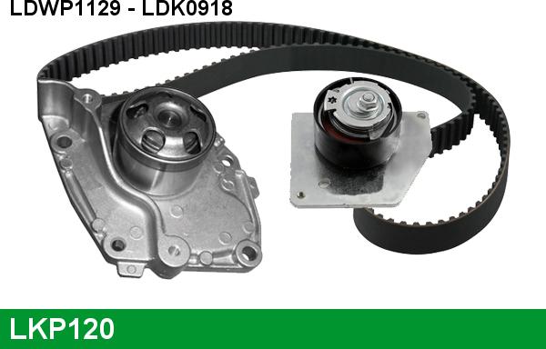 LUCAS LKP120 - Ūdenssūknis + Zobsiksnas komplekts autospares.lv