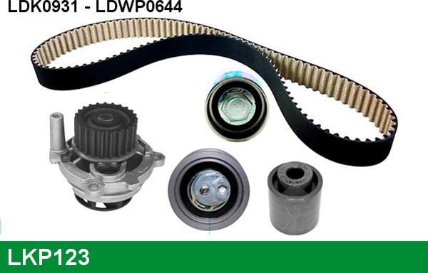 LUCAS LKP123 - Водяной насос + комплект зубчатого ремня ГРМ www.autospares.lv